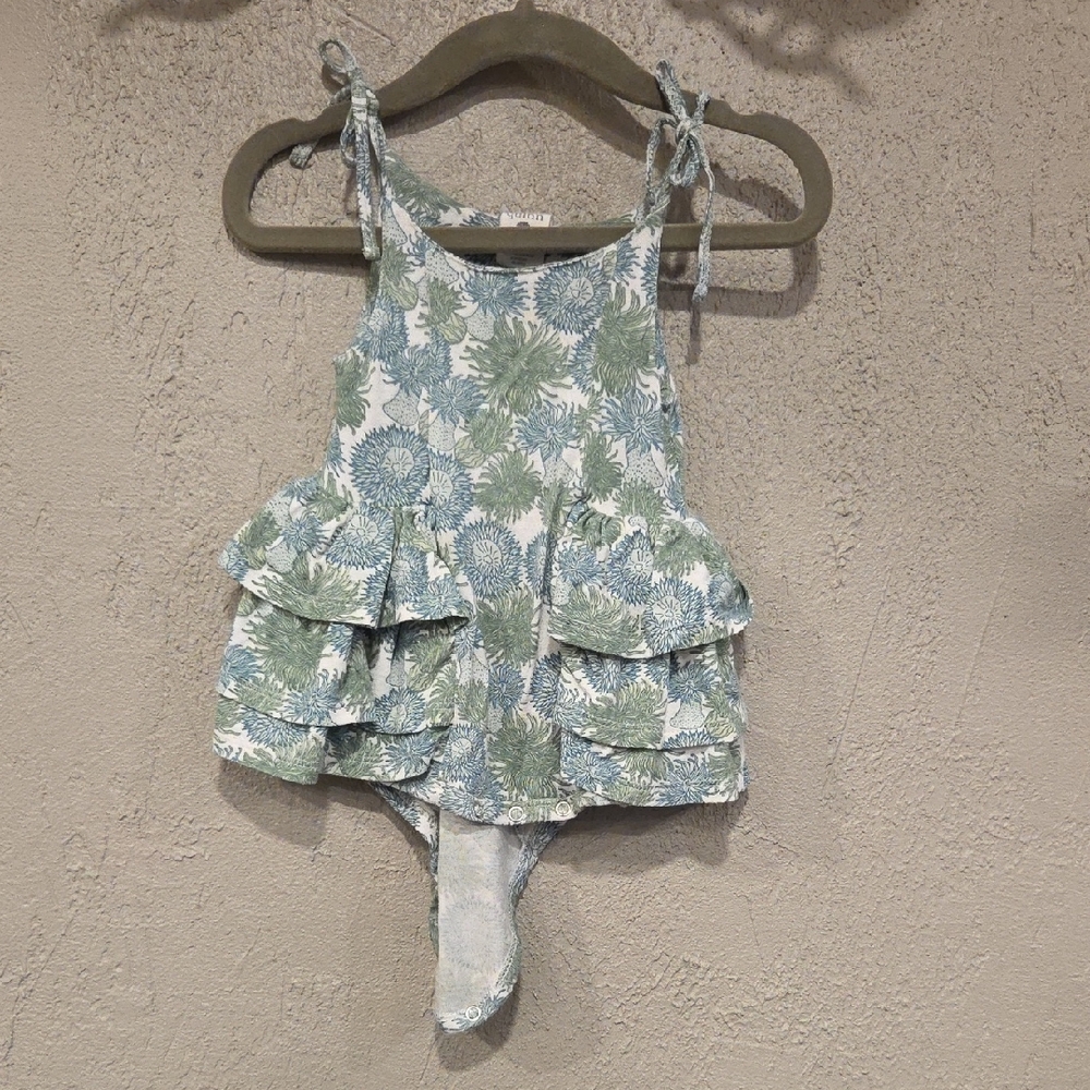 Kate Quinn Botanical Print Baby Romper